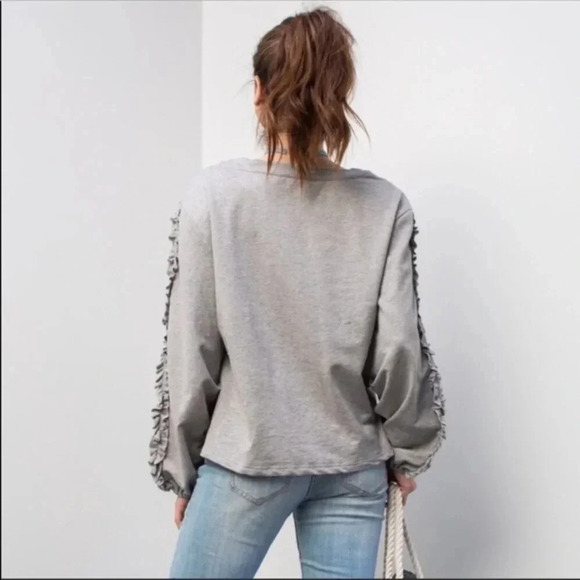 Ruffle Sleeve Sweatshirt - Picture 6 of 8